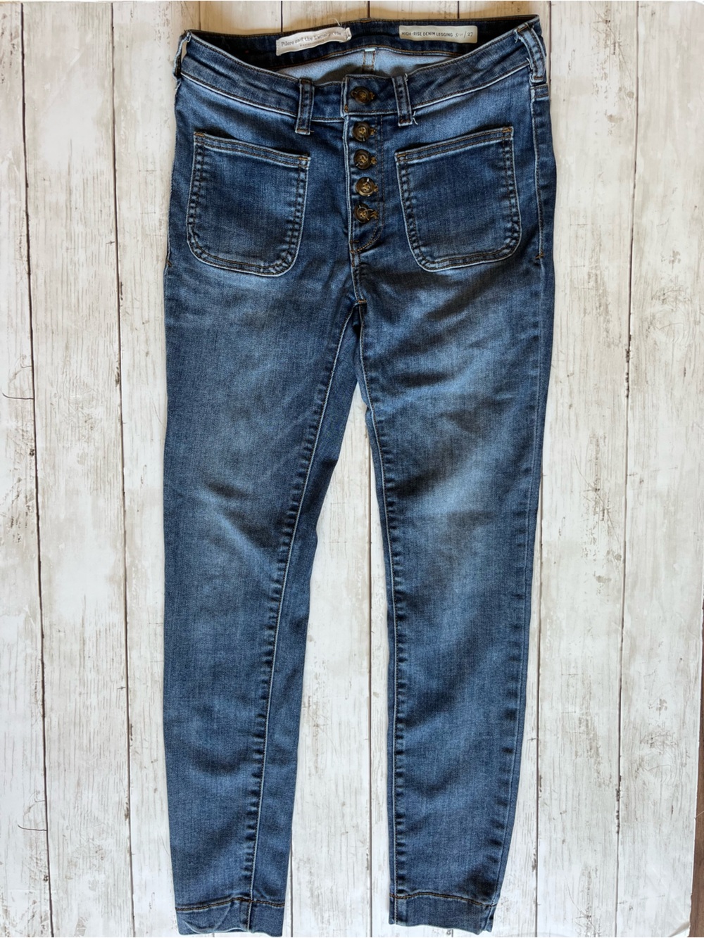 Anthropologie Pilcro And The Letterpress High Rise Button Fly Jeans